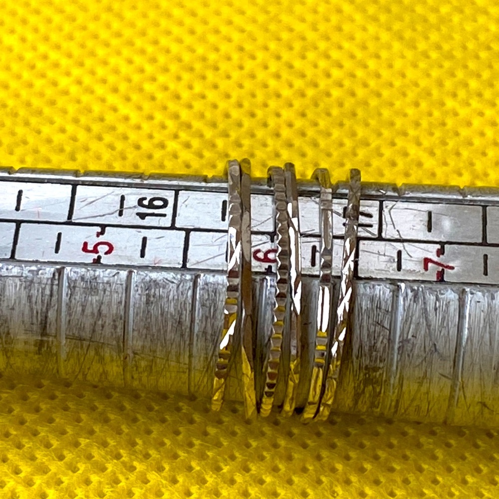 6 Assorted Sterling? Silver Stackable Rings Lot S… - image 2